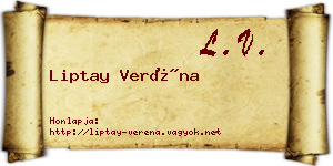 Liptay Veréna névjegykártya